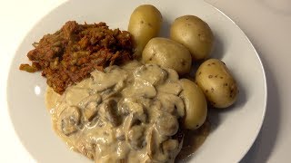 biefstuk met champignonsaus budjet food [upl. by Ethben]