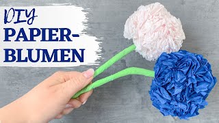 💐 DIY – Blume aus Krepppapier basteln  Basteln für MUTTERTAG [upl. by Hartwell520]