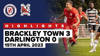 HIGHLIGHTS Brackley Town 3  0 Darlington [upl. by Trilley]