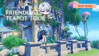 Friendlist Teapot Tour✨ Yoshis Serenitea Pot 💙 [upl. by Llirret]