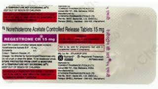 REGESTRONE CR 15 mg Tablets Norethisterone Acetate Controlled Release Tablets 15 mg [upl. by Anomahs]