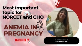 anemia in pregnancy  in Hindi by Dr Sakshi Arora for nursing students NORCETCHOSTAFF NURSE [upl. by Drisko]