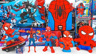 Marvels SpiderMan series Unboxing SpiderMan action dolls glowing SpiderMan electric toy gun [upl. by Violetta]