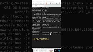 How to Set Hostname in Linux  Linux Commands shorts shortsviral shortsfeed [upl. by Etteraj]