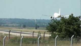 Tunisair A320 landing 36R at Lyon St Exupéry LYSLFLL [upl. by Fonzie671]