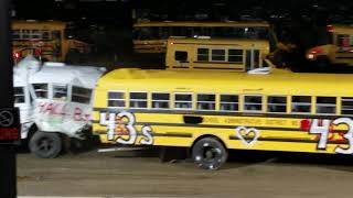 School bus Demolition Derby w sacrificial SUV  Rochester Fair 91518 [upl. by Oric]