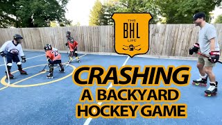 I Crashed A Backyard Hockey Game [upl. by Rosenquist]