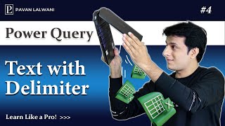 14 Text with Delimiter in Excel Power Query  Text Functions  Excel Power Query Tutorials 2022 [upl. by Samaj]