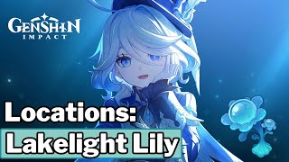 Best Lakelight Lily Locations  Genshin Impact [upl. by Ennairak]