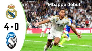 super cup Final Mbappe debut for real madrid  Real madrid vs Atlanta Highlights [upl. by Mairym]