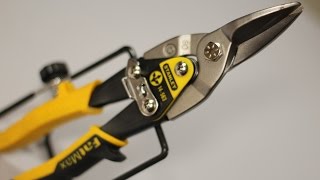 How to use Tin Snips or Aviation Snips Basics using Stanley Fatmax [upl. by Nesline]