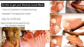 How to create different colours of corset Mesh from Scratch Free course  Diy Invisible boning [upl. by Lisab]