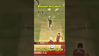 Brendon McCullums EPIC 158 Run Feast in IPL 🔥 cricket cricketshorts highestscore shorts [upl. by Mersey]