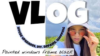 Vlog 9  House upgrades Ikea painting vinyl window frames unpacking orders haircut [upl. by Afira]