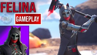 New Felina Skin Gameplay Fortnite [upl. by Elyk]