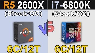 R5 2600X vs i76800K  New Games Benchmarks [upl. by Ajnotal28]