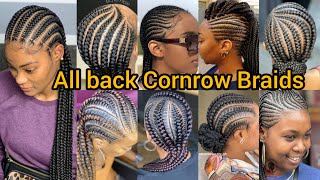 Classic All back Cornrow Braids  Straight back Cornrow  Braided Hairstyles  Ghana Weaving Braids [upl. by Aihsaei]