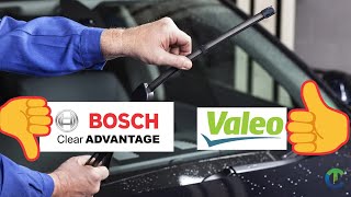 Bosh Clear Advantage Vs Valeo First Wiper Blades [upl. by Tadeo]