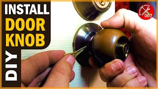 How to Remove amp Replace a Door Knob No Visible Screws  Door Knob Installation [upl. by Ardnasyl950]