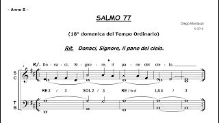 SALMO 77 Donaci Signore il pane del cielo  18° domenica del Tempo Ordinario Anno B [upl. by Anwad]