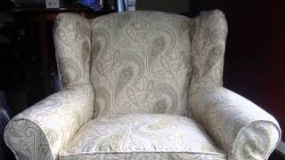 HOW TO  Make a Slipcover for a WingBacked Chair [upl. by Nims]