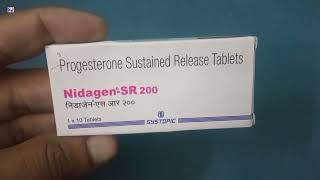 Nidagen SR 200 Tablet  Progesterone Sustained Release Tablets  Nidagen SR 200mg Tablet Uses Dosage [upl. by Nail567]