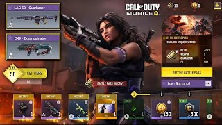 Season 8 Shadow Operatives Battle Pass Detailed Look Gameplay amp All Rewards Codm [upl. by Akinek696]