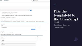 Pass the templateId to the OmniScript EP16 [upl. by Lillis]