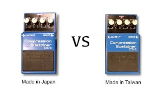 Made in Japan Boss CS3 vs Made in Taiwan CS3 [upl. by Anastassia]