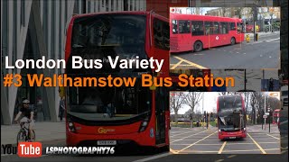 London Bus Variety 3  Walthamstow Bus Station [upl. by Auburn]