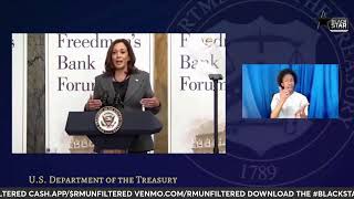 Vice President Harris Delivers Remarks at the Freedmans Bank Forum [upl. by Eimme127]