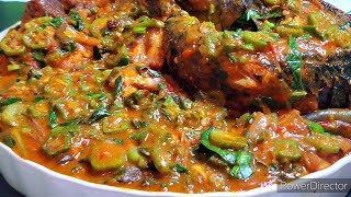 How To Make AFRICAN OKRO AND OGBONO SOUP Perfect Combination Okro And Ogbono Recipe okra okro [upl. by Siblee]