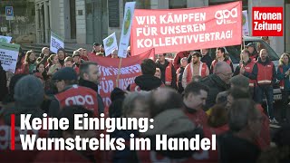 Keine Einigung Warnstreiks im Handel  kronetv NEWS [upl. by Nwahc]