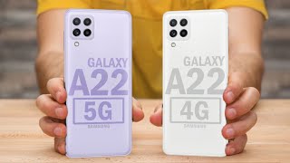 Samsung Galaxy A22 4G vs Samsung Galaxy A22 5G  Samsung A22 5G vs Samsung A22 4G [upl. by Hahn]