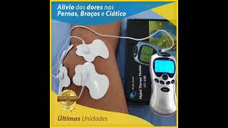 Aparelho Fisioterapia Tens e Fes Portátil Choque Massagem Acupuntura 4 Eletrodos Pulso Elétrico [upl. by Ariamoy]