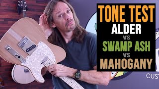 Alder vs Swamp Ash vs Mahogany  Guitar Body Wood Tone Test [upl. by Guerra]