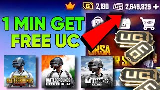 9100 UC  GLITCH 😱 HOW TO GET FREE UC IN BGMI II FREE UC IN BGMI  100 WORKING FREE UC TRICK [upl. by Elimay]