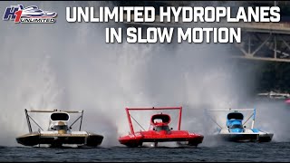 H1 Unlimited Hydroplanes in Slow Motion 2023 TriCities and Seattle [upl. by Charlot]