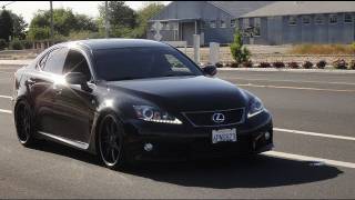 2011 Lexus ISF on 20s Lowered on KW V3 Adjustable Coilovers install vid [upl. by Ellehsram25]