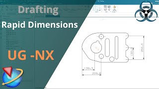 Siemens Unigraphics NX Drafting  How to create rapid dimensions [upl. by Viscardi183]