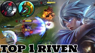 Wild Rift Riven  Top 1 Riven Gameplay Rank Grandmaster [upl. by Cordie]