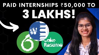 ₹50000 to 300000 STIPEND Internship opportunities 🔥Top MNCs Hiring  Tech amp NonTech Internships [upl. by Ru245]