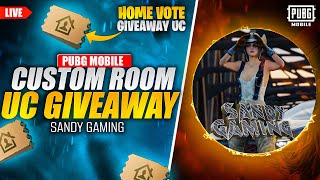 HOME VOTE UC GIVEAWAY ADVANCE CUSTOM ROOM ONLY CHICKEN DINNER WILL BE GET 325 UC GIVEAWAY PUBGMOBILE [upl. by Emirak]