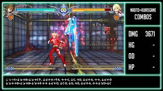 Blazblue CF 2  Naotos Extra Combos amp Punishes [upl. by Callie]