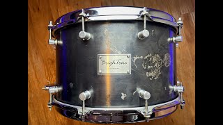 BrighTone Custom Snare Black Iron 14x8quot WORLDWIDE SHIPPING [upl. by Nagem]