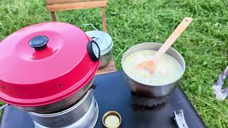 Omnia oven and trangia pasta and garlic bread [upl. by Willy]