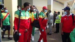 CAN 2021  lEthiopie première équipe a fouler le sol camerounais [upl. by Lebasy527]