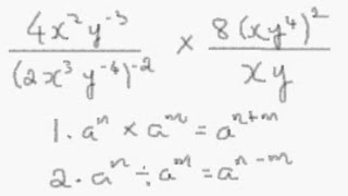 Simplifying Powers  Indices  Exponents  Example 1 [upl. by Olympe]