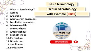 Basic Terminology used in Microbiology with Example Part I ARHMicroHub microbiologylecture [upl. by Odette850]