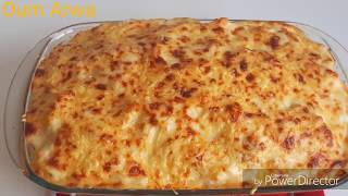 كراتان المكرونة بالدجاج و البشاميلبطريقة جد سهلة gratin de pâtes au poulet [upl. by Phio236]